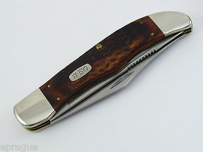 1999 Case XX 6265 Stainless Wood Handle Folding Hunter Knife & Sheath