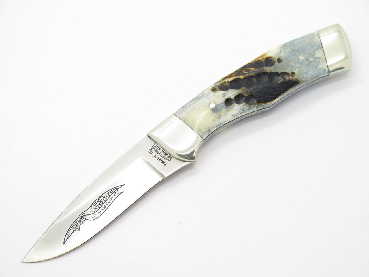 Vtg Parker Cut Co Eagle Brand Seki Japan Small Fixed Blade Hunting