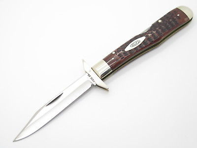 Vtg 1971 Case XX 6111 1/2 Bone Cheetah Swing Guard Folding Pocket