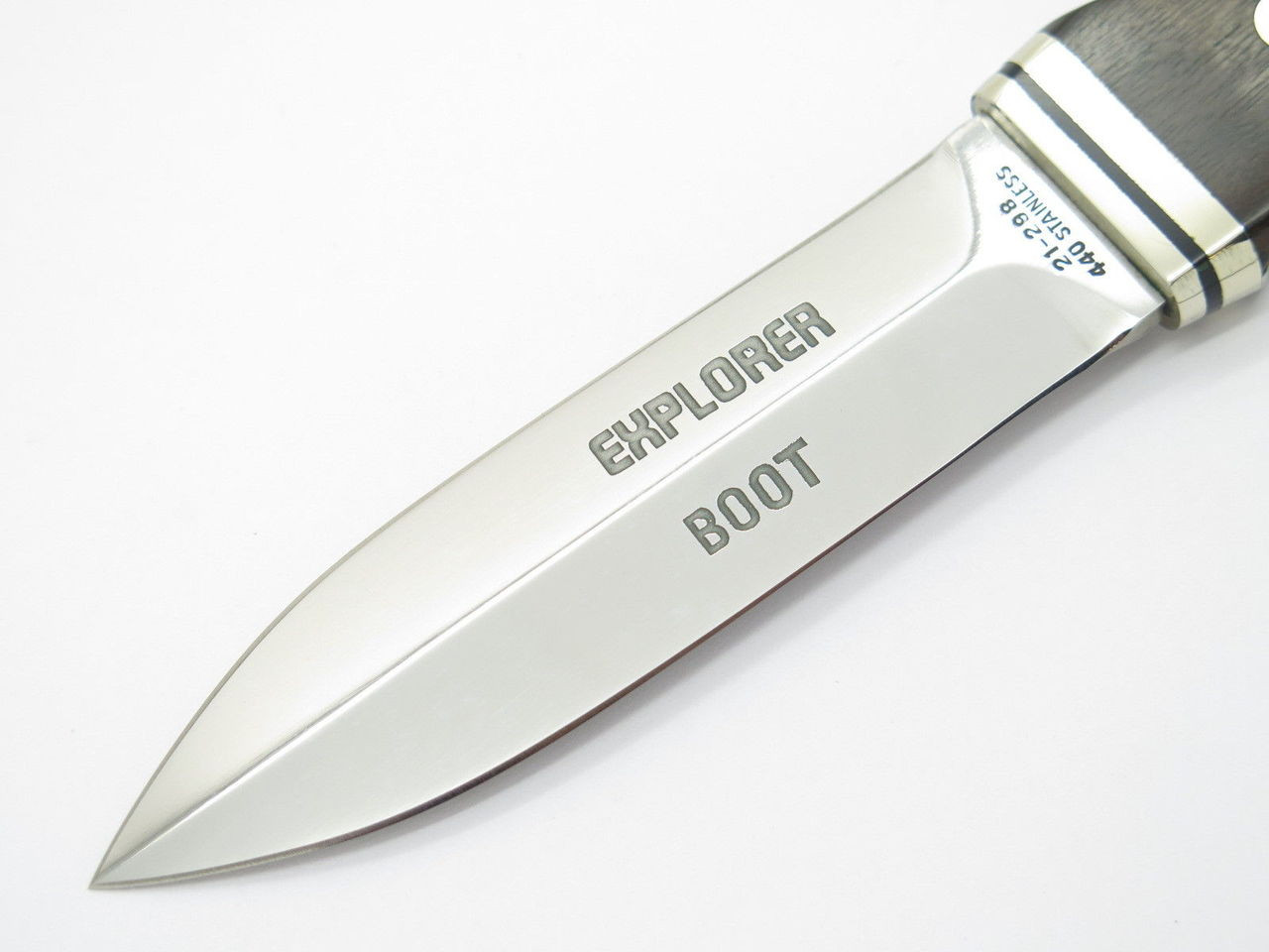 Vtg Explorer 21-298 Large Stainless Fixed Blade Dagger Boot Knife