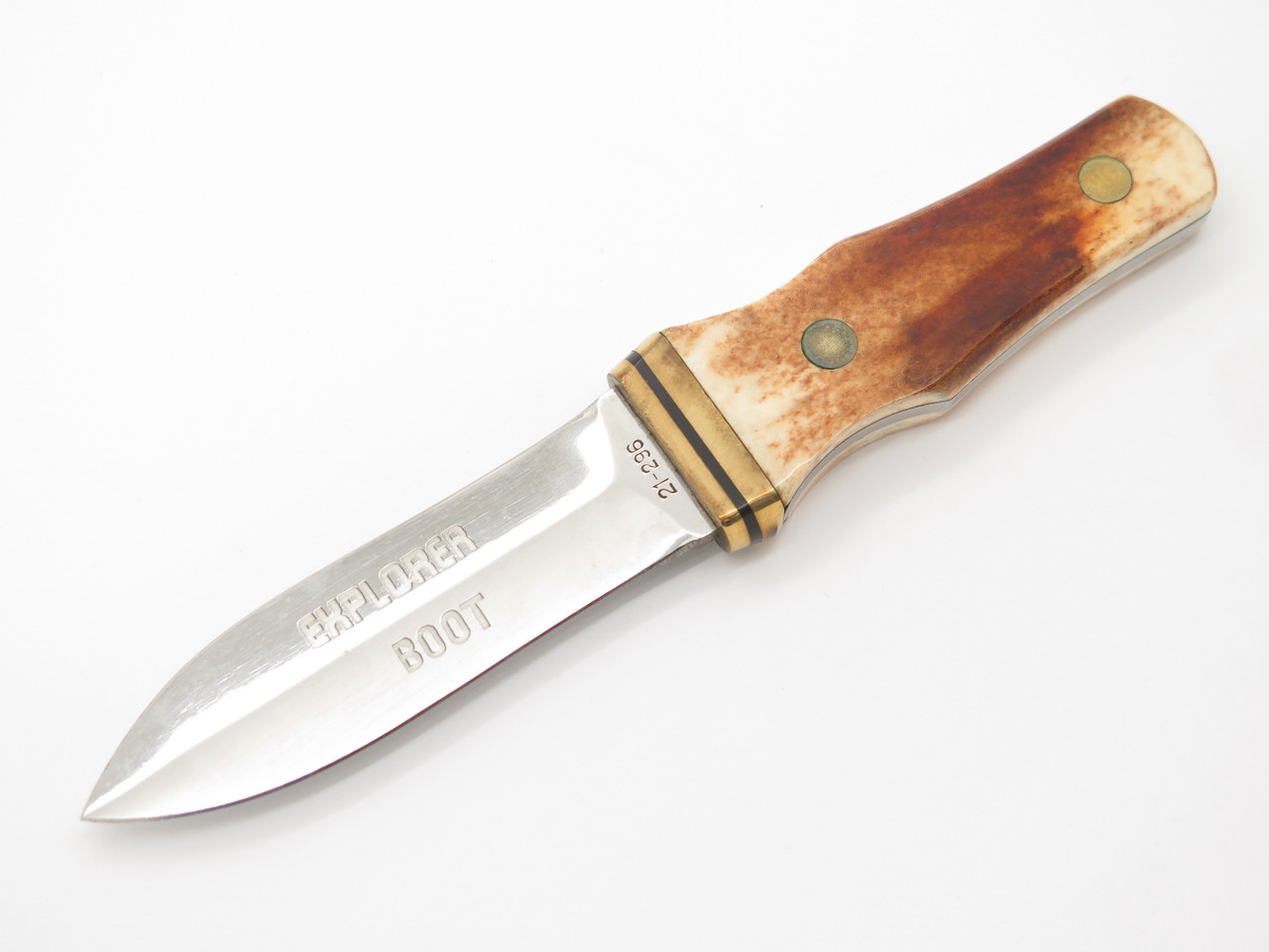 Vtg 1980s Explorer 21-296 Seki Japan Bone Small Sting Fixed Blade