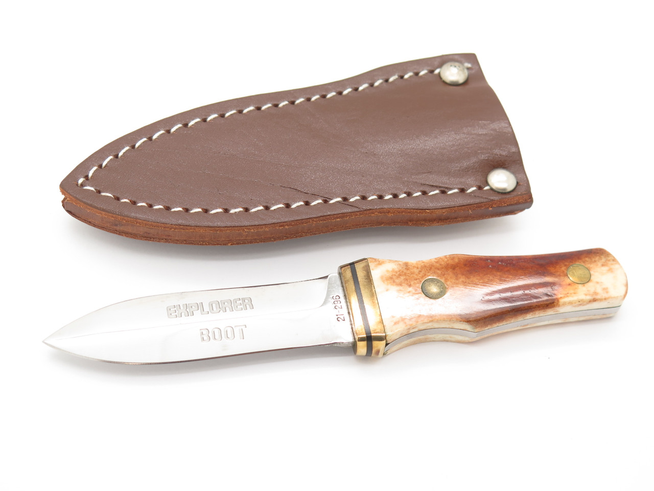 Vtg 1980s Explorer 21-296 Seki Japan Bone Small Sting Fixed Blade