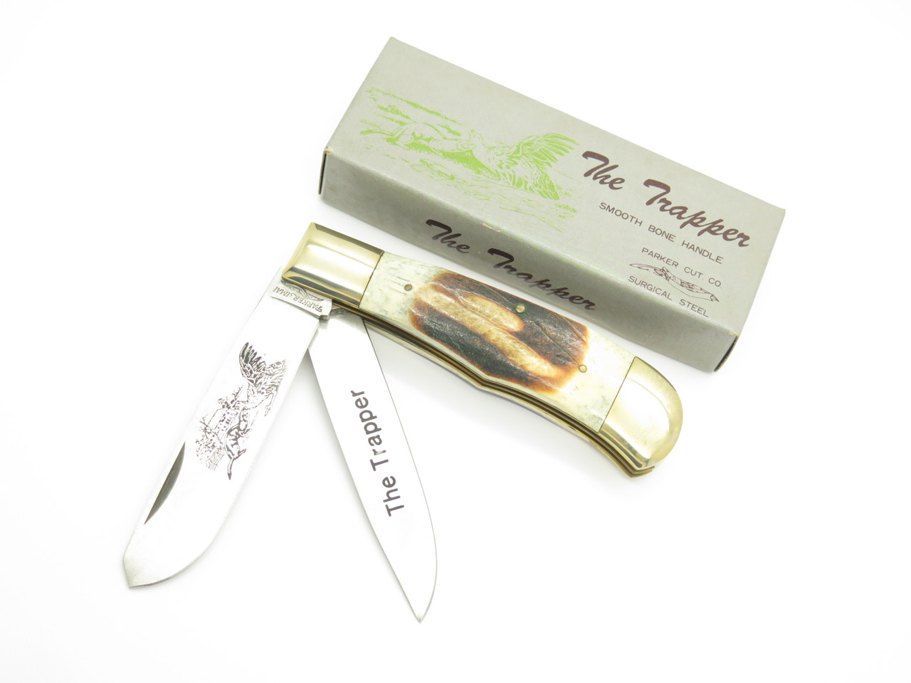 Vtg Parker Cut Co. Seizo Imai Seki Japan K-77 Stag Trapper Folding