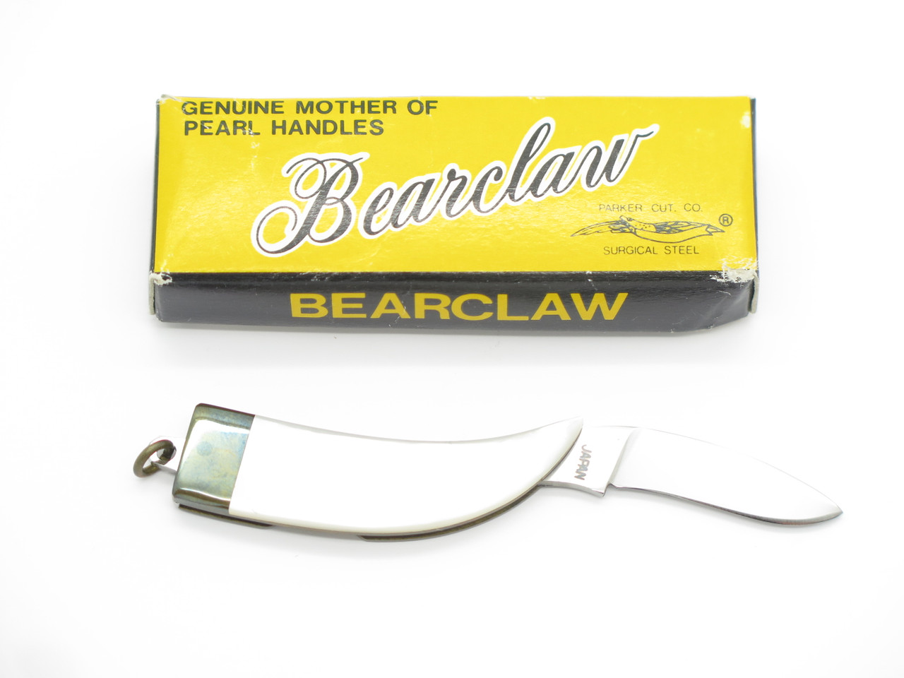 Vtg Parker Bearclaw Seki Japan Mini Jewelry MOP Folding Keychain