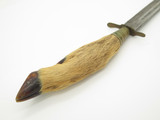 Vintage Soffe Solingen Germany Deer Hoof Fixed Blade Hunting Knife and Sheath
