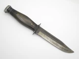 Vintage Ka-Bar 1209 USA Vietnam Era Fixed Blade Fighting Knife and Sheath