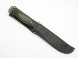 Vintage Ka-Bar 1209 USA Vietnam Era Fixed Blade Fighting Knife and Sheath