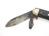 Vintage 1945-1955 Hammer Brand USA 3.75" Folding Multi Tool Scout Pocket Knife