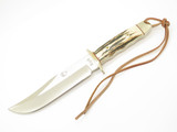 Vintage Rigid RG46 Tak Fukuta Seki Japan Stag Fixed Bowie Hunting Knife (Lot 4)