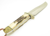 Vintage A G Russell Tak Fukuta Seki Japan Stag Fixed Bowie Hunting Knife (Lot 1)