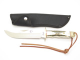 Vintage Rigid RG46 Tak Fukuta Seki Japan Stag Fixed Bowie Hunting Knife (Lot 2)