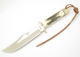 Vintage Rigid RG46 Tak Fukuta Seki Japan Stag Fixed Bowie Hunting Knife (Lot 8)