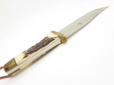 Vintage Rigid RG46 Tak Fukuta Seki Japan Stag Fixed Bowie Hunting Knife (Lot 7)