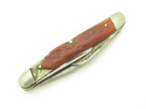 Vintage Robeson Shuredge 633 728 Small Red Bone Folding Pocket Knife (Chip)