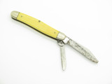 Vintage Camco USA 3.43" Stainless Cream Folding 2 Blade Pocket Knife