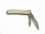 Vintage USA 3.18" Carbon Steel Swirl Handle Folding Pocket 2 Blade Jack Knife