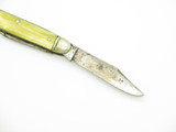 Vintage I.K. Co. Imperial Cream Handle Carbon Steel Folding 2 Blade Pocket Knife