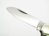 Vtg 1996 Bulldog Brand Pit Bull Canoe Folding Pocket Knife Unusual Stripe