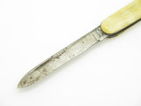 Vintage Germany 2.87" Small Cream Handle Carbon Steel Folding Pocket Knife