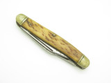 Vintage Wards USA Carbon Steel Bone Stockman Folding Pocket Knife