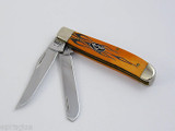 2005 Case XX 6207 06900 Orange County Choppers Mini Trapper Pocket Knife Tin
