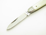 Vintage 1970s Seki Japan White Handle Stainless Steel Folding Pocket Knife