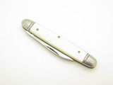 Vintage 1970s Seki Japan White Handle Stainless Steel Folding Pocket Knife