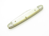 Vintage 1970s Seki Japan White Handle Stainless Steel Folding Pocket Knife