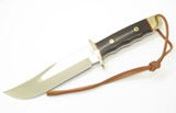 Vintage AG Russell Tak Fukuta Seki Japan Wood Fixed Bowie Hunting Knife (Lot 14)