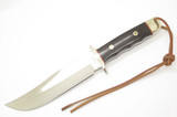 Vintage AG Russell 2002 Tak Fukuta Seki Japan Wood Fixed Bowie Hunting Knife