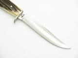 Vintage 1977 Case XX 5 Finn SSP Blue Scroll Stag Fixed 4" Blade Hunting Knife