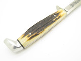 Vintage 1977 Case XX 5 Finn SSP Blue Scroll Stag Fixed 4" Blade Hunting Knife
