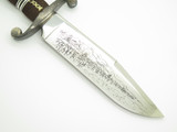 Franklin Mint USA Leather Stainless Steel Fixed Blade Bowie Knife