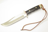 Vintage AG Russell Tak Fukuta Seki Japan Wood Fixed Bowie Hunting Knife (Lot 13)