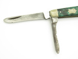 Vintage Keen Kutter 3.12" Green Celluloid 2 Blade Folding Pocket Jack Knife