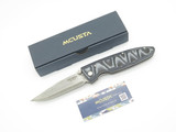 Mcusta MC-10D Seki Japan Classic Wave Blue Micarta Damascus Folding Pocket Knife