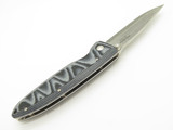 Mcusta MC-10D Seki Japan Classic Wave Blue Micarta Damascus Folding Pocket Knife