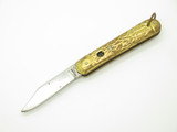 Vintage 1930s-50s Edgemaster USA 4.12" Brass Automatic Switchblade Folding Knife