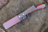 Masano Toyokuni TKA-004 Urusi Japan 4.9" Red Fixed Blade Damascus Hunting Knife