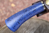 Masano Toyokuni TKA-002 Urusi Japan 8.26" Blue Fixed Damascus Hunting Knife
