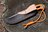 Masano Toyokuni Japan TKA-019 Yama 4" Orange Fixed Blade Hunting Camp Knife