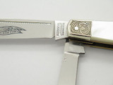 Vtg Parker Seki Japan Scrolled Stockman Pearl Abalone Folding Pocket Knife