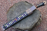 Masano Toyokuni Japan TKA-015 Mai 11.81" Damascus Fixed Blade Short Sword Knife
