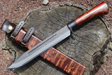 Masano Toyokuni Japan TKA-016 Sakura 8.26" Damascus Fixed Hunting Camp Knife