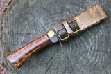 Masano Toyokuni Japan TKA-017 Sakura 3.34" Damascus Fixed Blade Hunting Knife