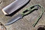 Masano Toyokuni Japan TKA-020 Yama 4" Green Fixed Blade Hunting Camp Knife
