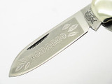 Vtg 1986 Bulldog Brand Solingen Tobacco Canoe Folding Pocket Knife Bone