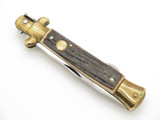 Vtg Kissing Crane KC47 Germany Stag Kriss Blade Picklock Folding Pocket Knife