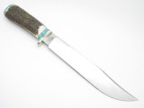 Custom RRR Leroy Remer Marbles Trailmaker Elk Stag Bowie Knife R1 Prototype