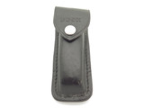 Vintage Buck 110 Folding Hunter Knife Black Leather Sheath Pouch